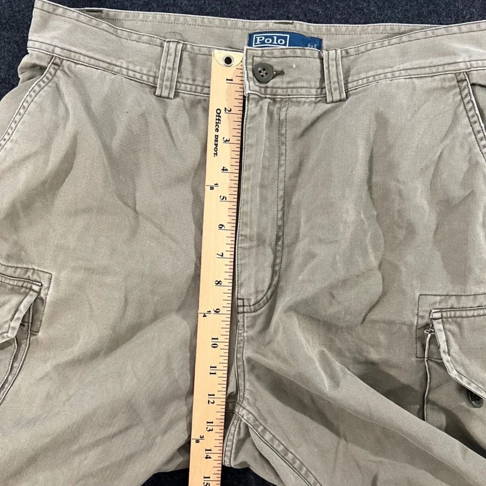 Polo Ralph Lauren Cargo Shorts Mens 33 Khaki Tan Classic 67 Chino Utility Rugged